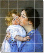 Mother Child Painting Tile Murals