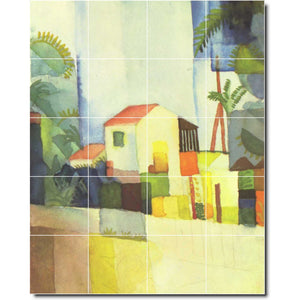august macke abstract painting ceramic tile mural p05617