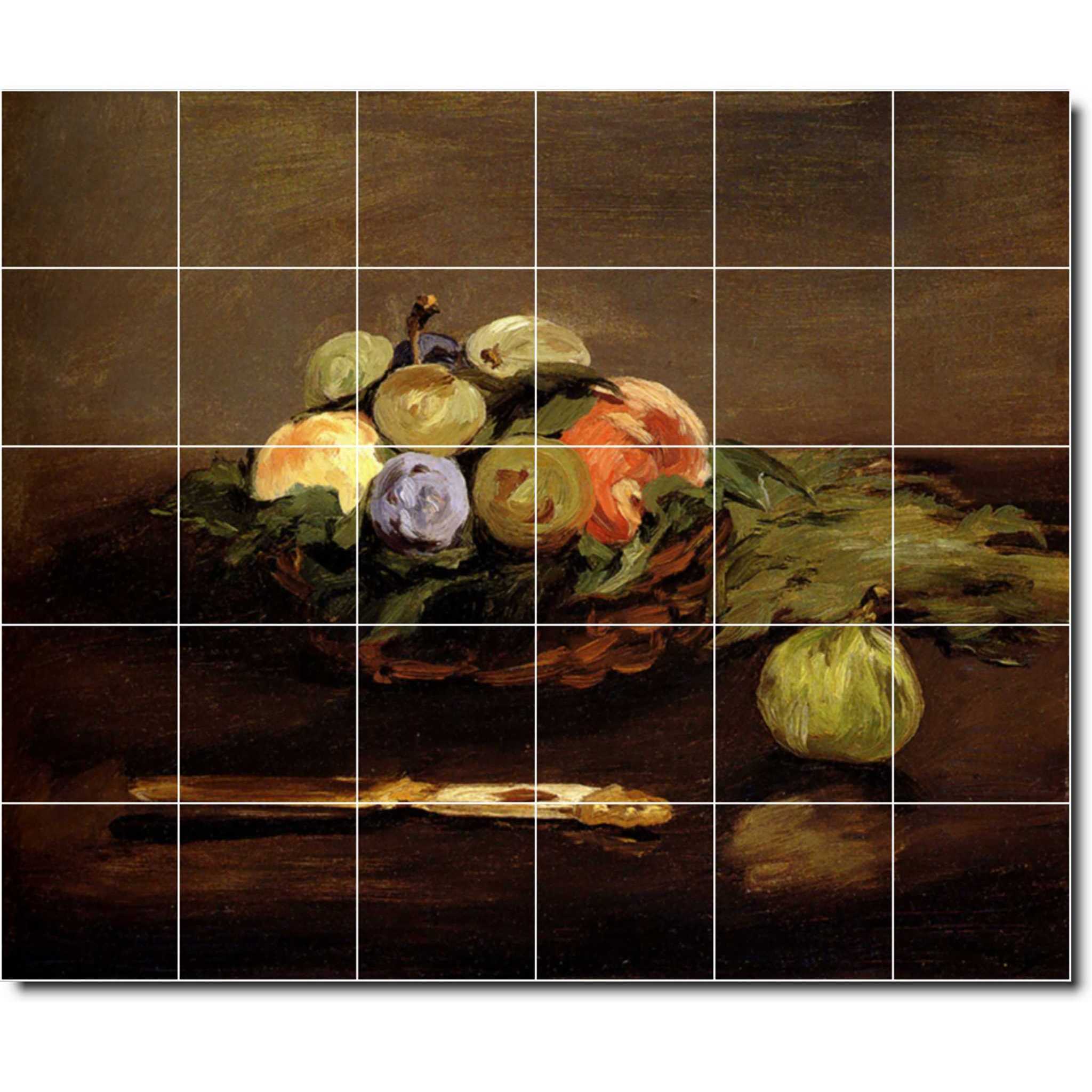 edouard manet fruit vegetable painting ceramic tile mural p05623