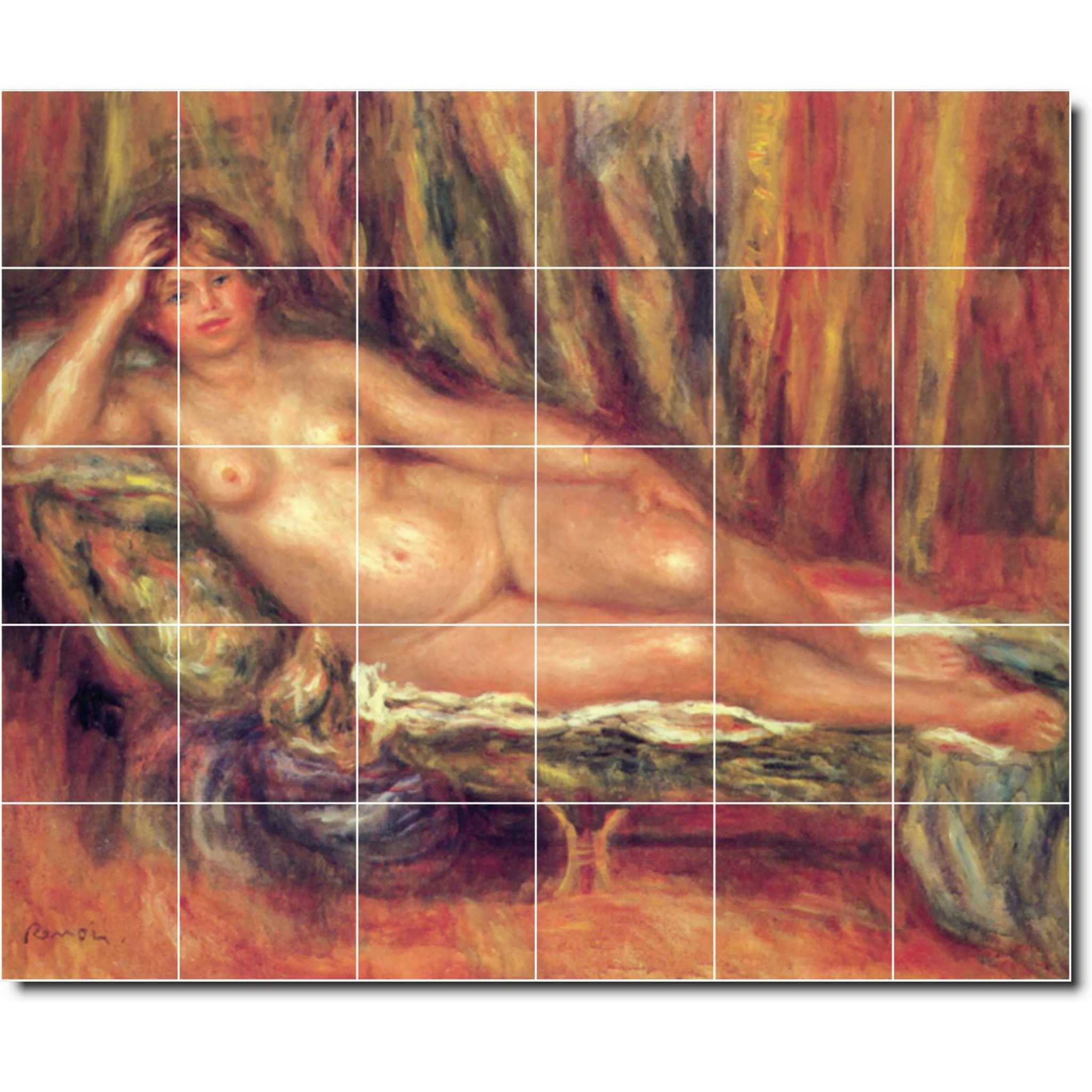 auguste renoir nude painting ceramic tile mural p07400