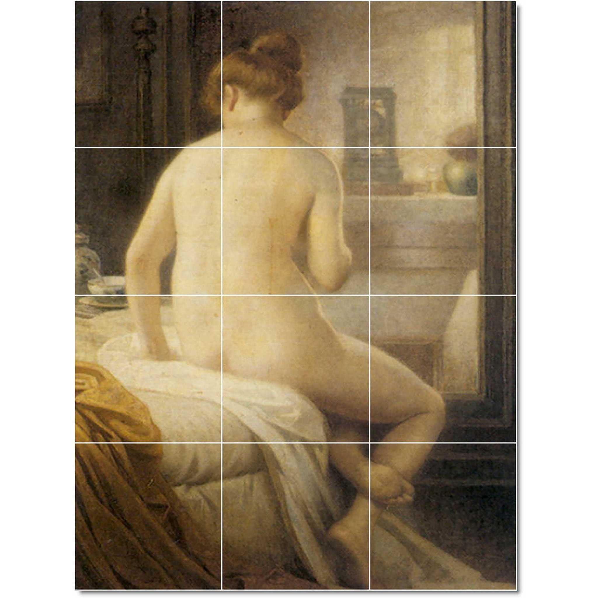 anthony troncet nude painting ceramic tile mural p23228