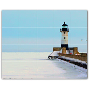 Lighthouse Photo Tile Murals