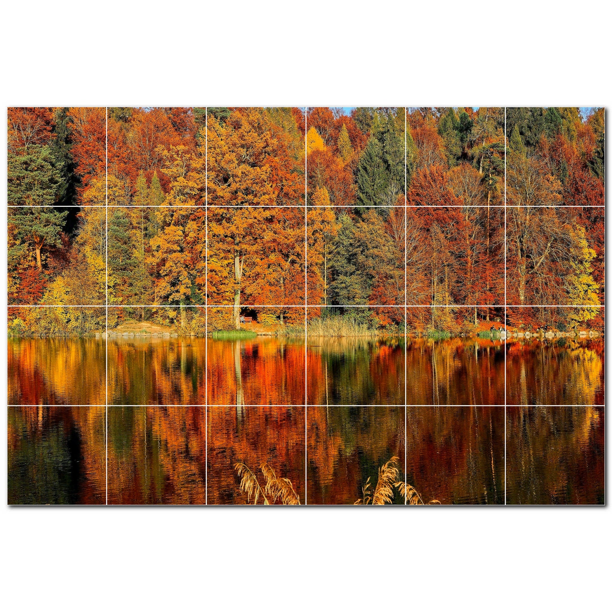 autumn ceramic tile wall mural kitchen backsplash bathroom shower p500034