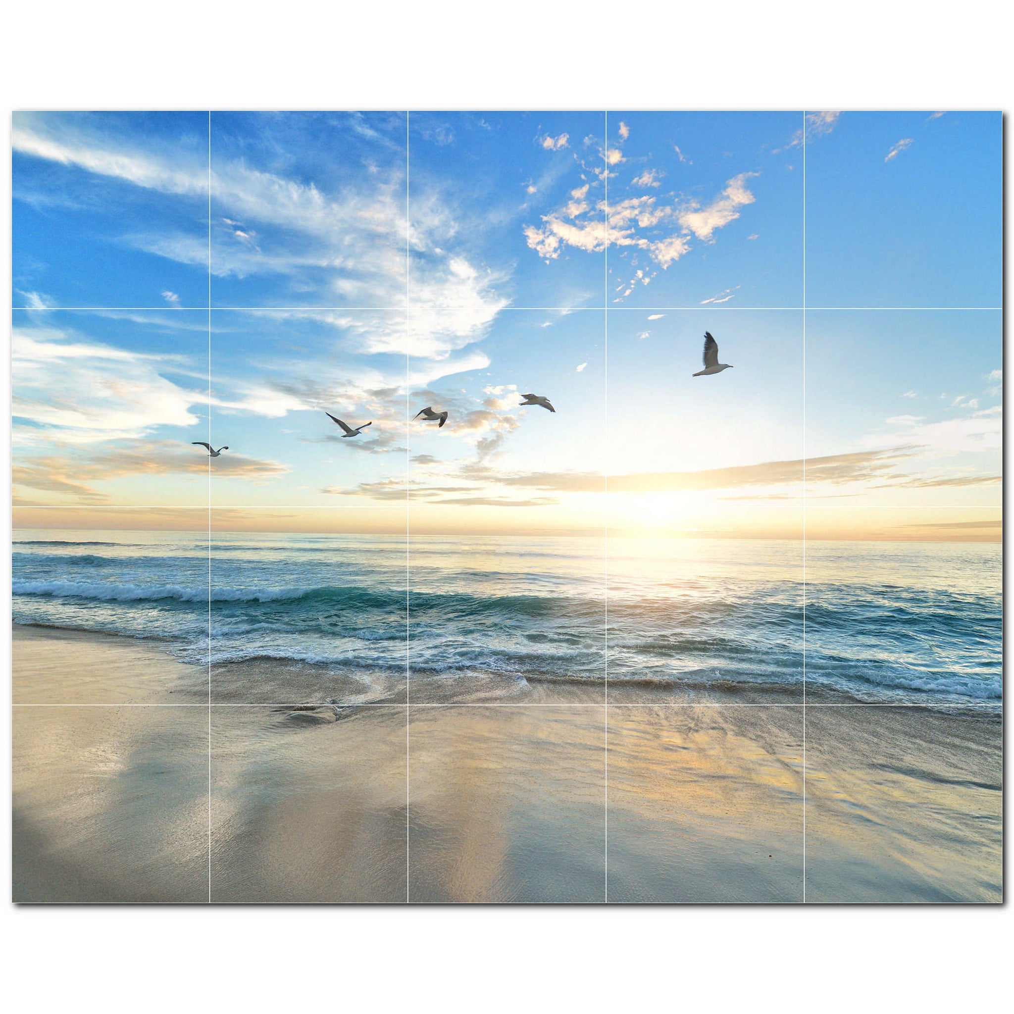 beach ceramic tile wall mural kitchen backsplash bathroom shower p500060