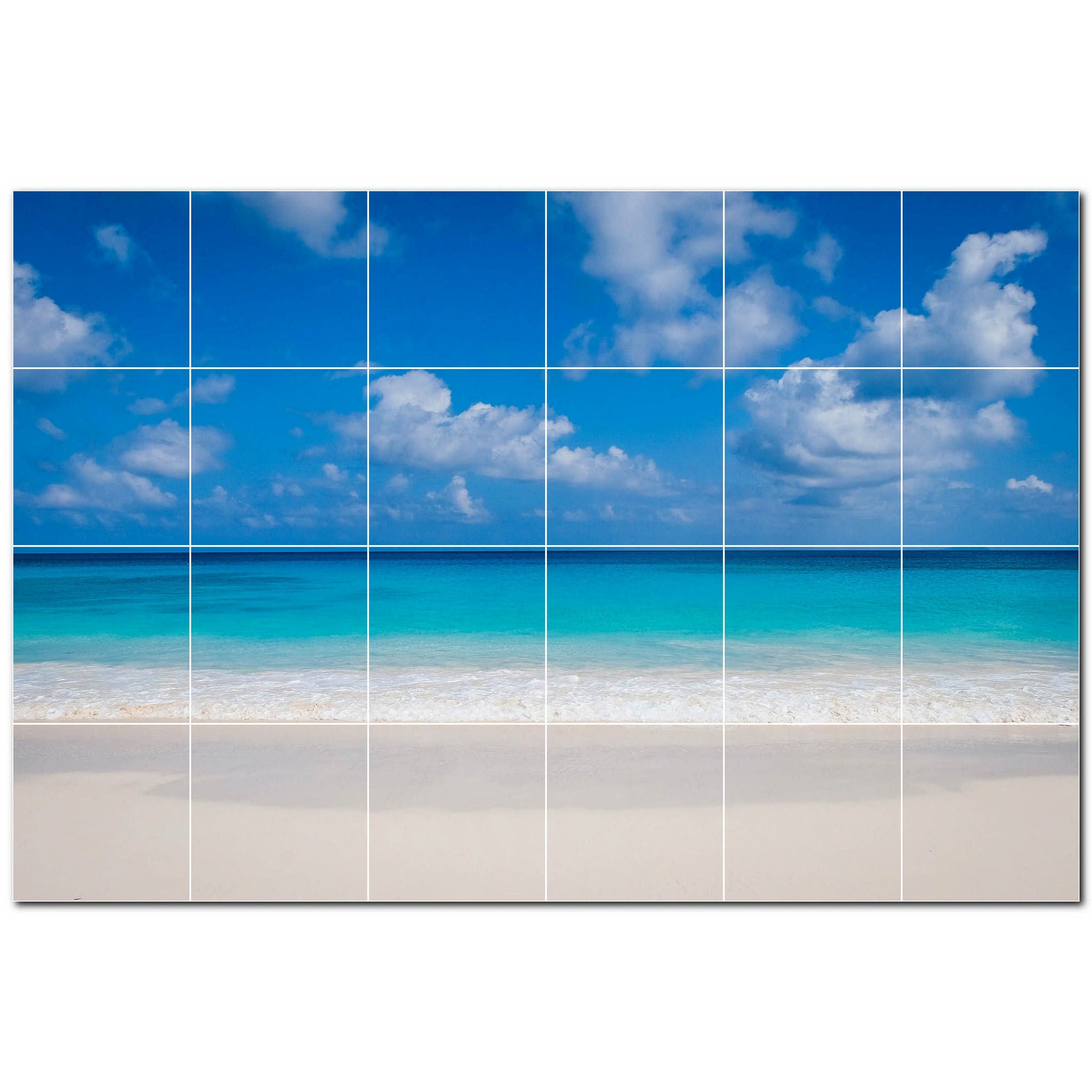 beach ceramic tile wall mural kitchen backsplash bathroom shower p500064