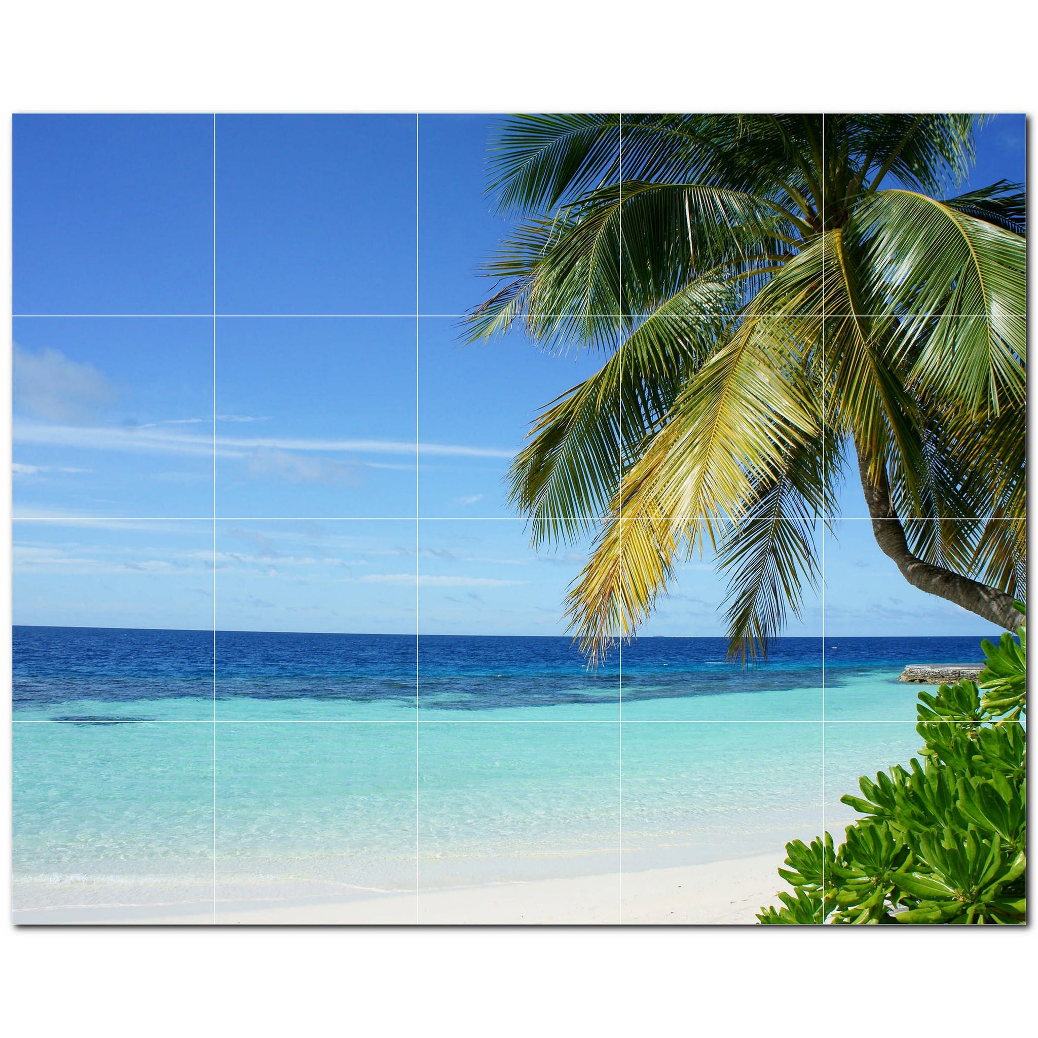 beach ceramic tile wall mural kitchen backsplash bathroom shower p500077