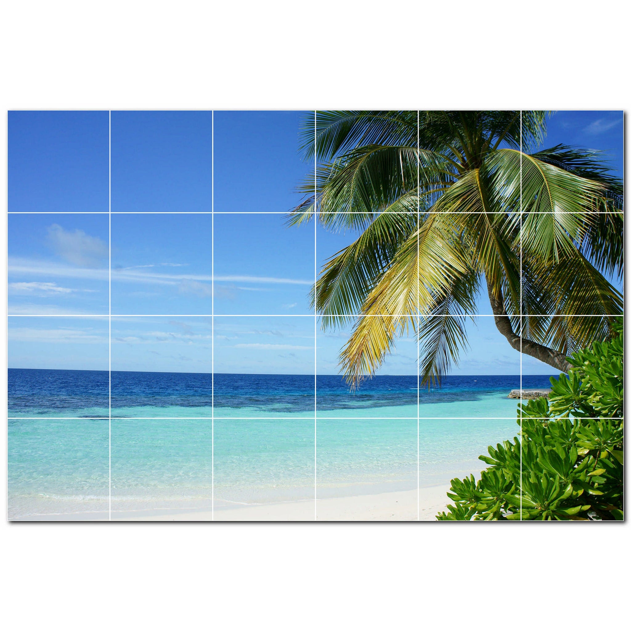 beach ceramic tile wall mural kitchen backsplash bathroom shower p500077