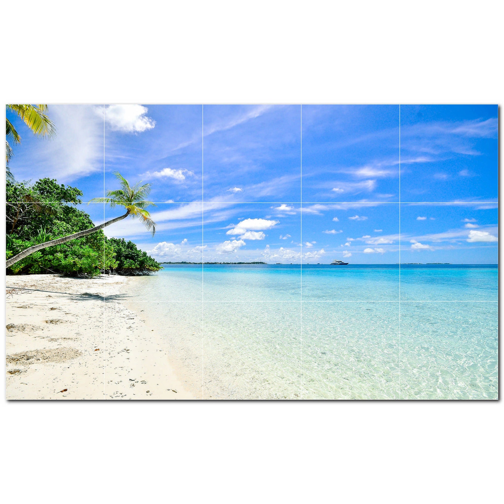 beach ceramic tile wall mural kitchen backsplash bathroom shower p500079