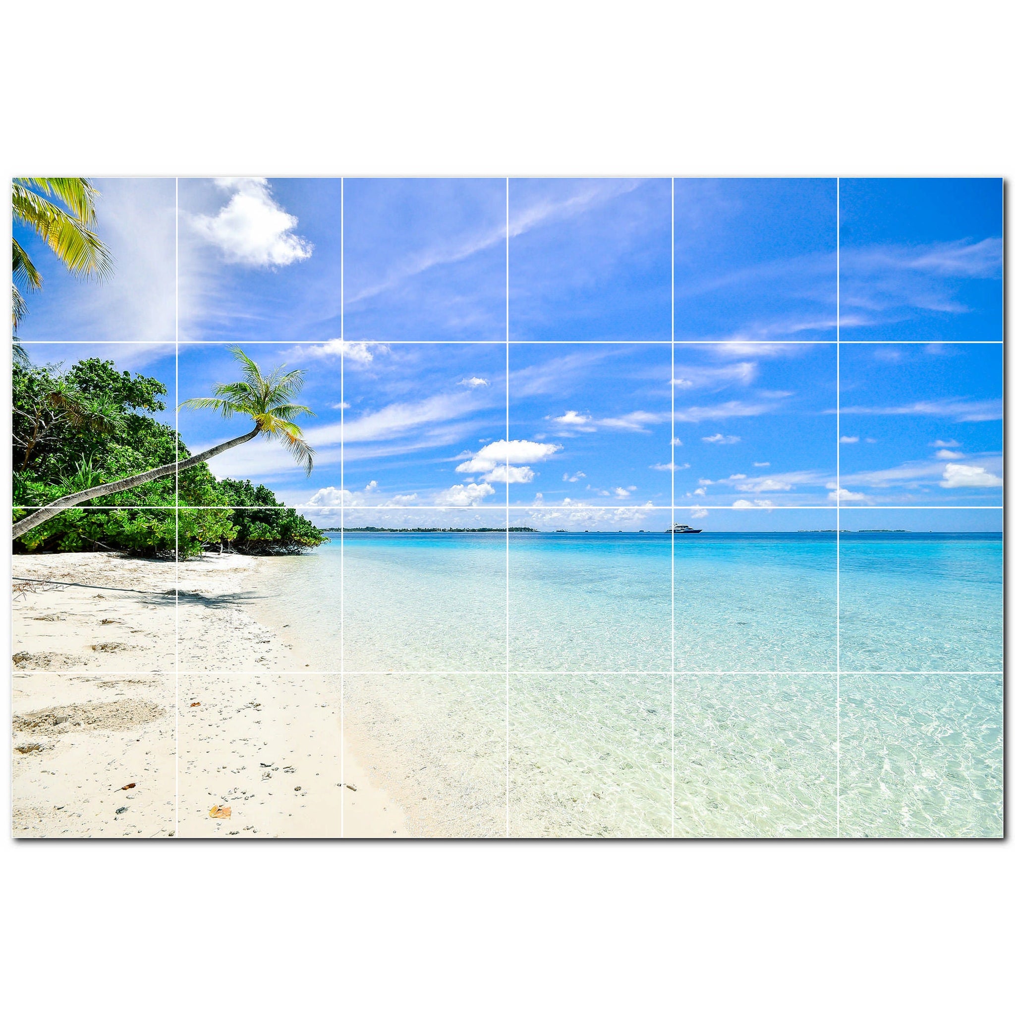 beach ceramic tile wall mural kitchen backsplash bathroom shower p500079