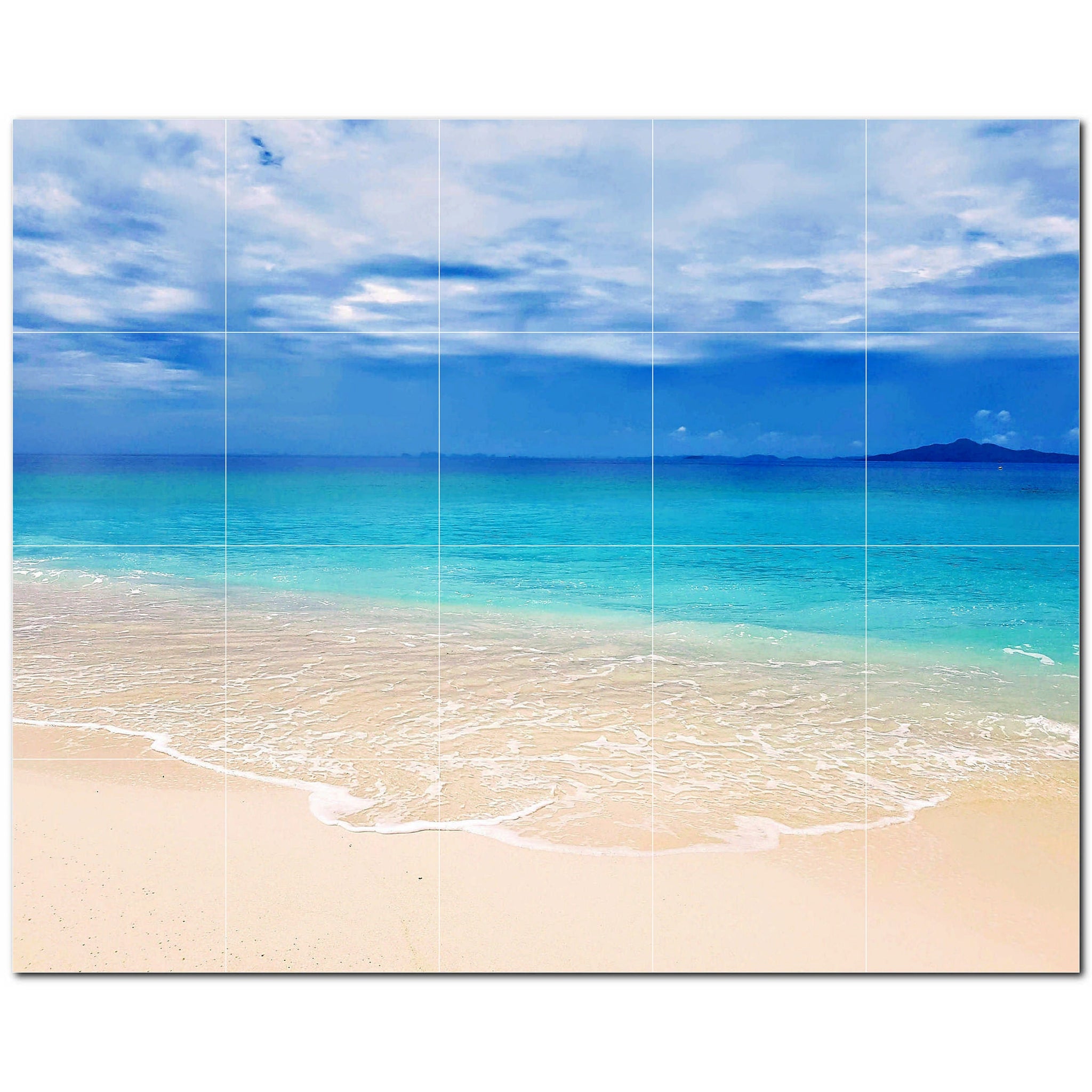 beach ceramic tile wall mural kitchen backsplash bathroom shower p500103