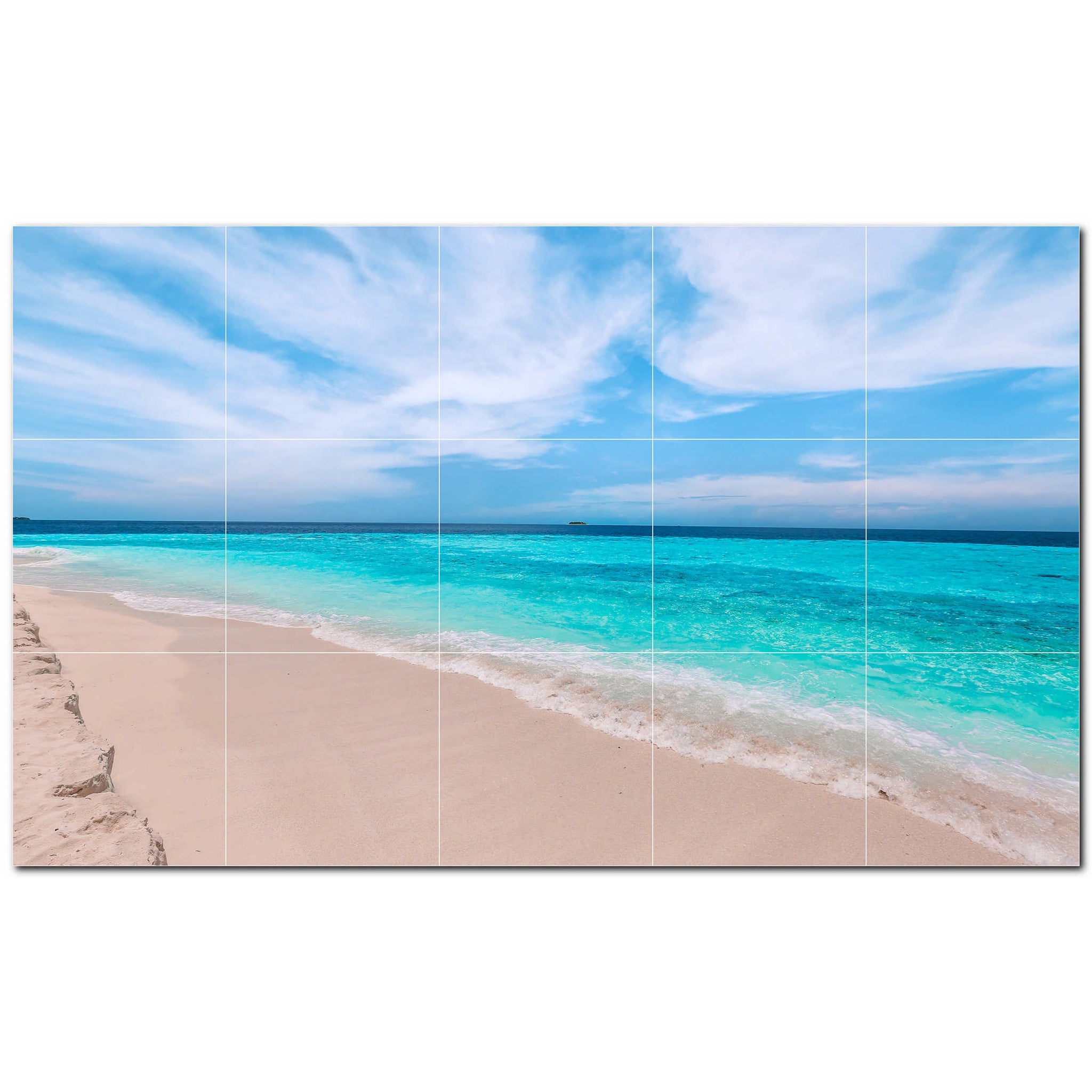 beach ceramic tile wall mural kitchen backsplash bathroom shower p500106