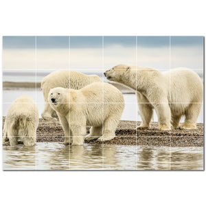 bear ceramic tile wall mural kitchen backsplash bathroom shower p500121