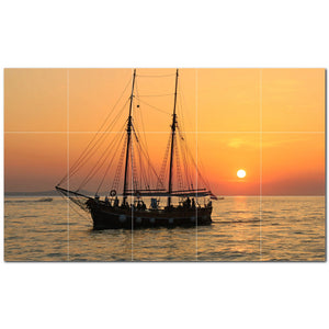 boat ceramic tile wall mural kitchen backsplash bathroom shower p500228