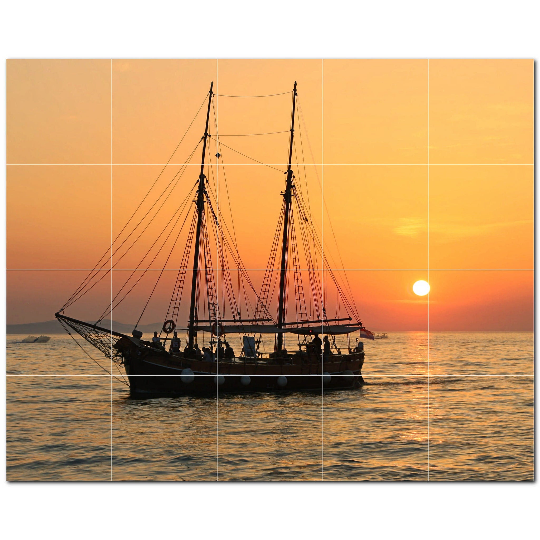 boat ceramic tile wall mural kitchen backsplash bathroom shower p500228