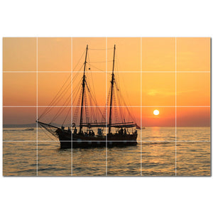 boat ceramic tile wall mural kitchen backsplash bathroom shower p500228