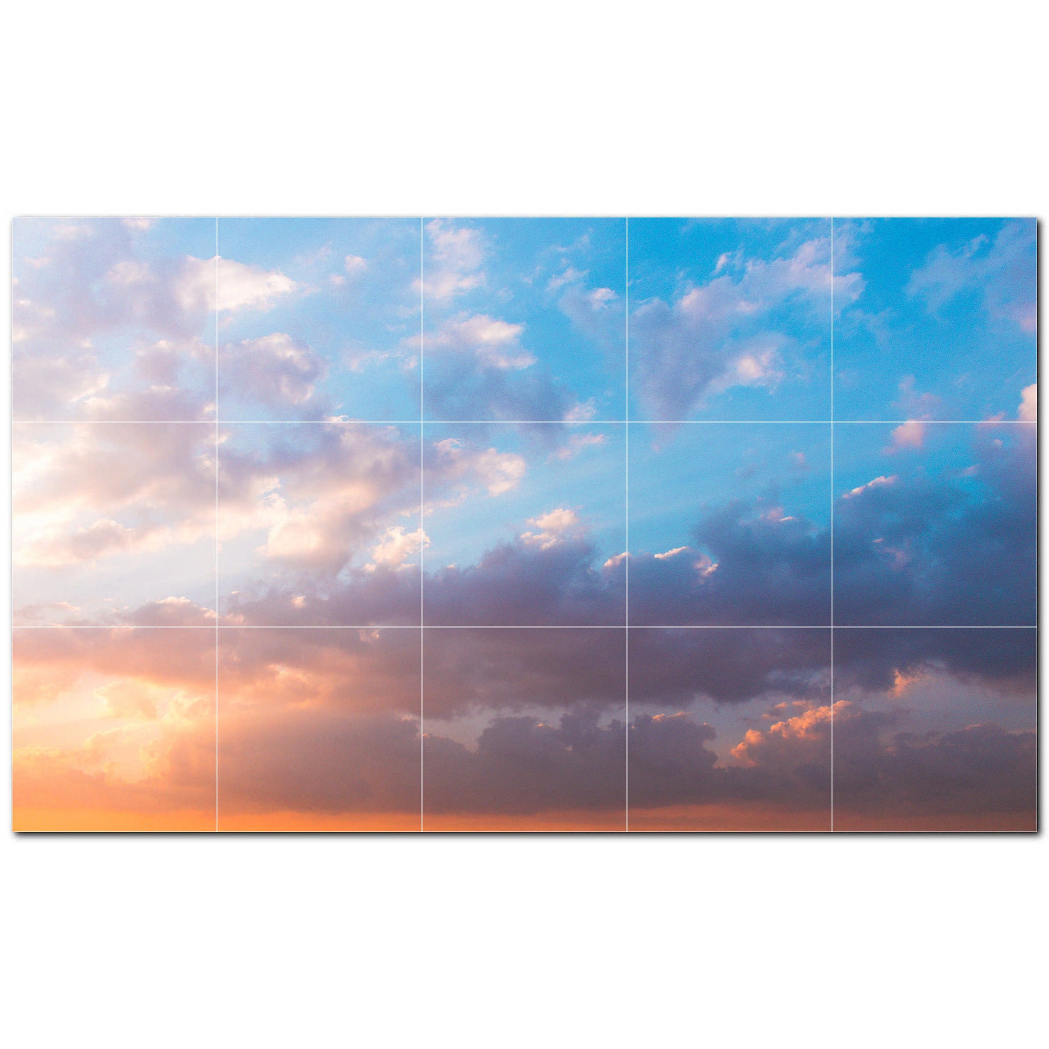 clouds ceramic tile wall mural kitchen backsplash bathroom shower p500373