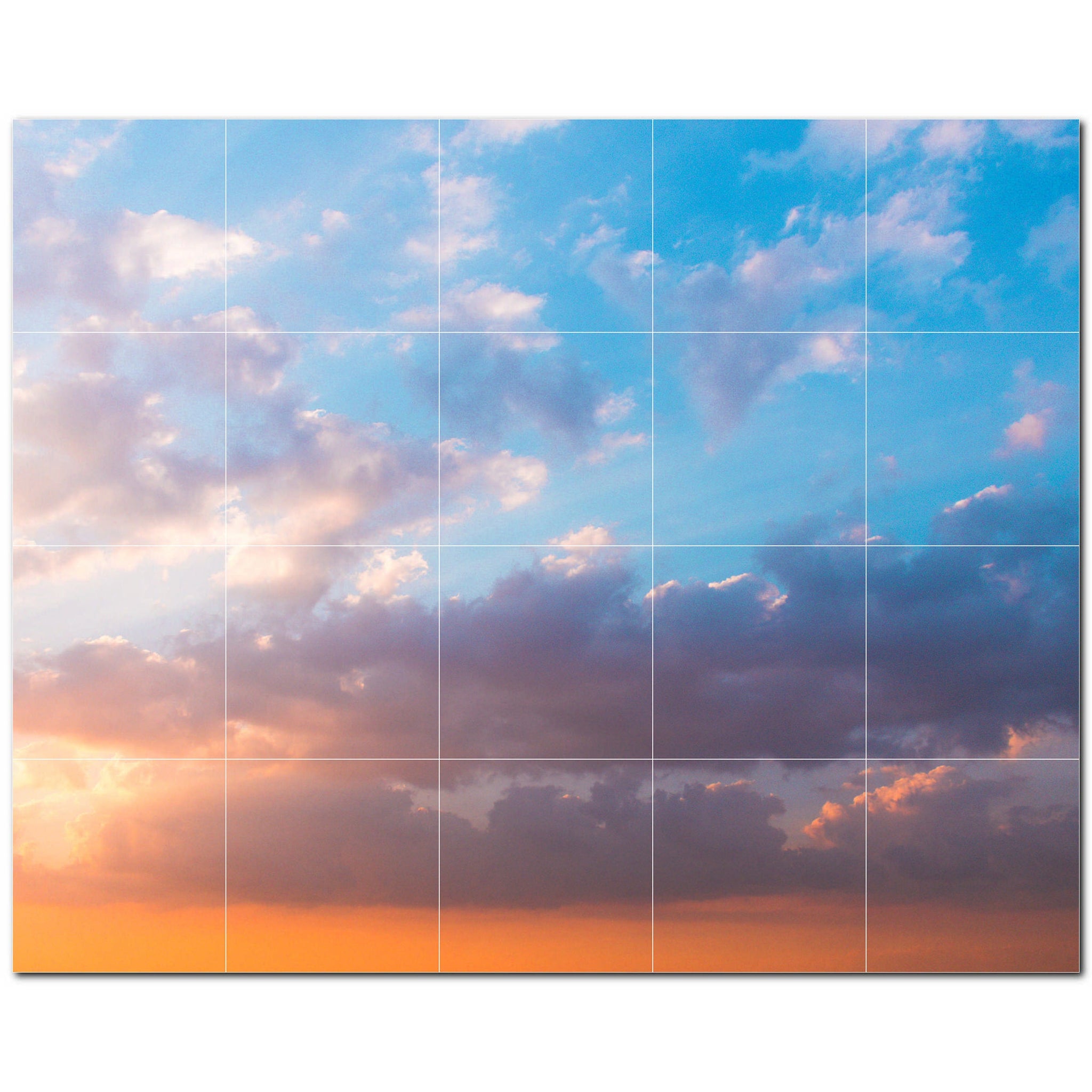 clouds ceramic tile wall mural kitchen backsplash bathroom shower p500373