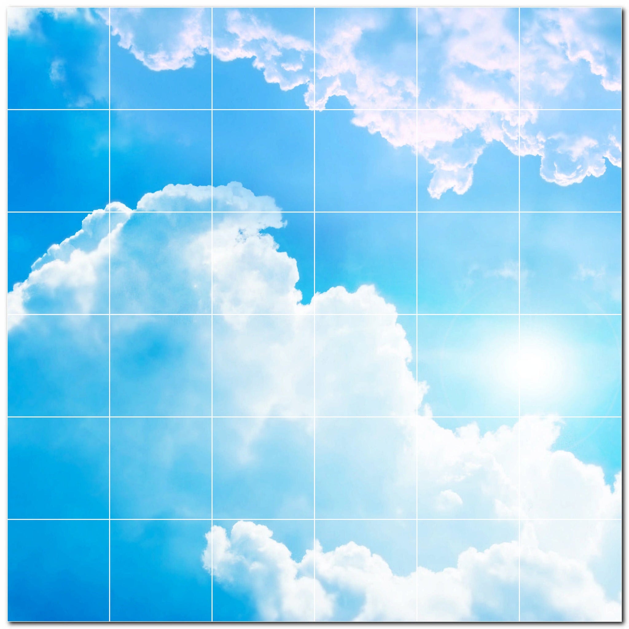 clouds ceramic tile wall mural kitchen backsplash bathroom shower p500389