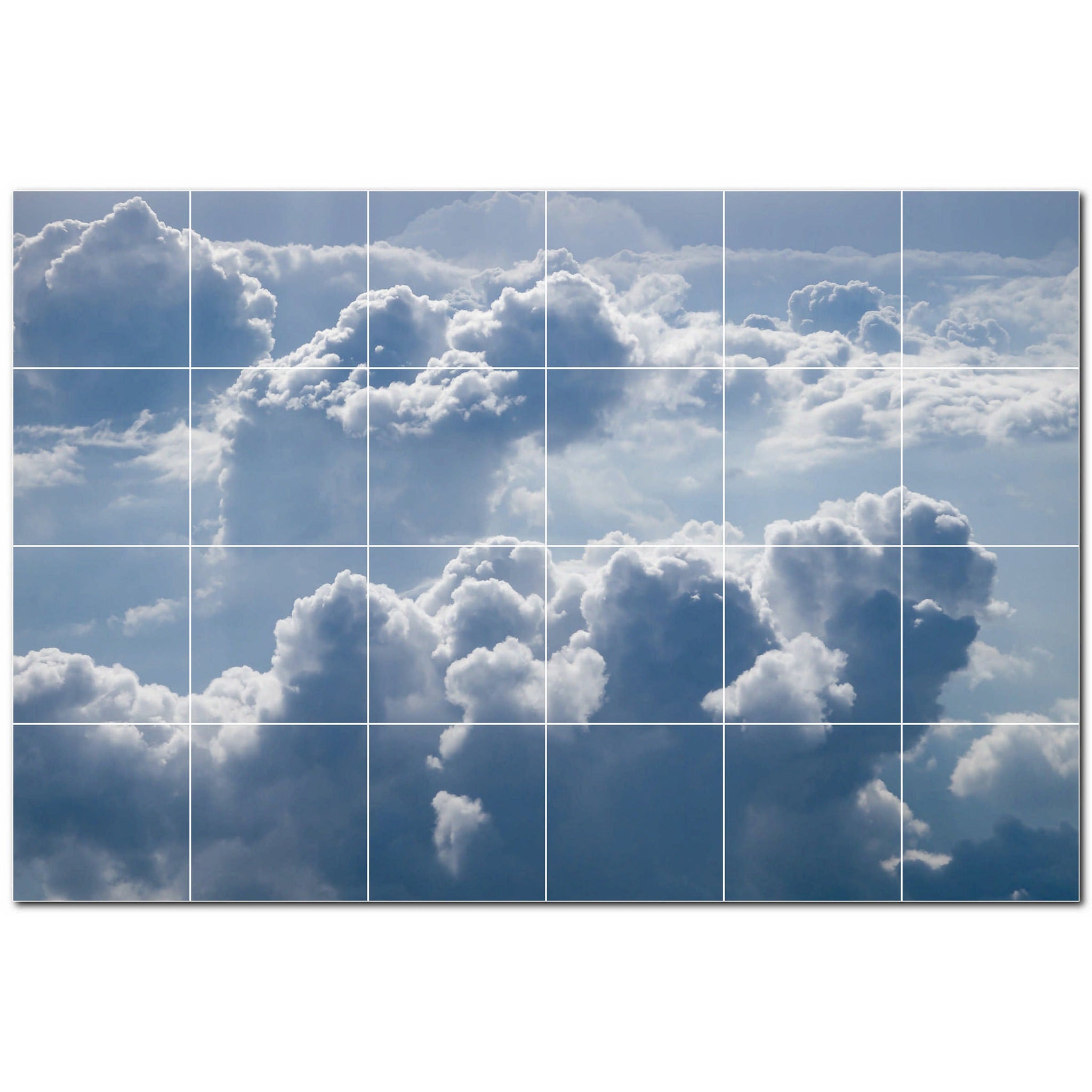 clouds ceramic tile wall mural kitchen backsplash bathroom shower p500394