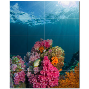 coral ceramic tile wall mural kitchen backsplash bathroom shower p500404