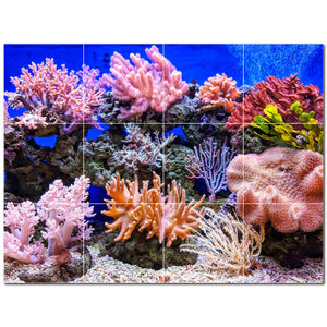 coral ceramic tile wall mural kitchen backsplash bathroom shower p500427