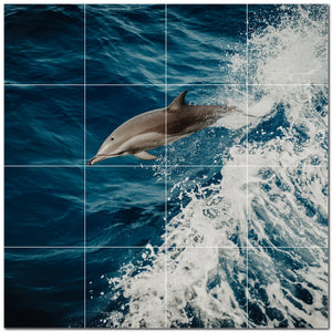 dolphin ceramic tile wall mural kitchen backsplash bathroom shower p500497