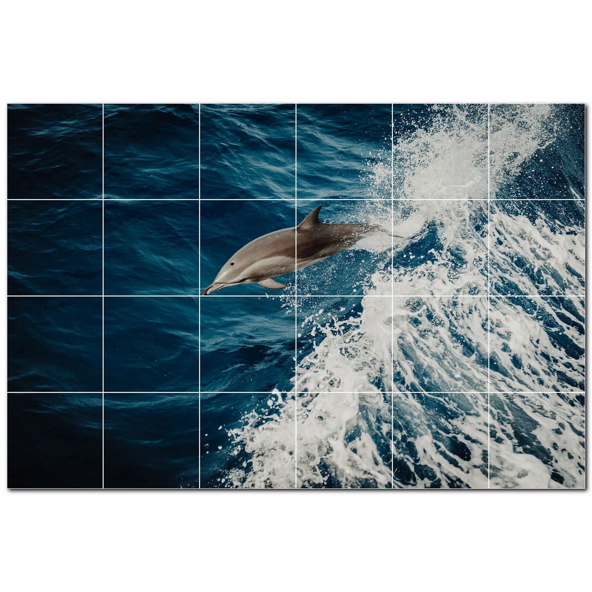 dolphin ceramic tile wall mural kitchen backsplash bathroom shower p500497