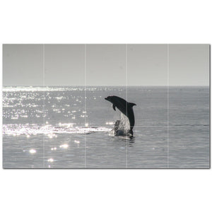 dolphin ceramic tile wall mural kitchen backsplash bathroom shower p500504