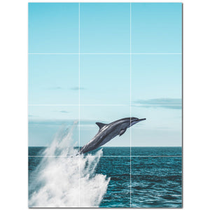 dolphin ceramic tile wall mural kitchen backsplash bathroom shower p500505