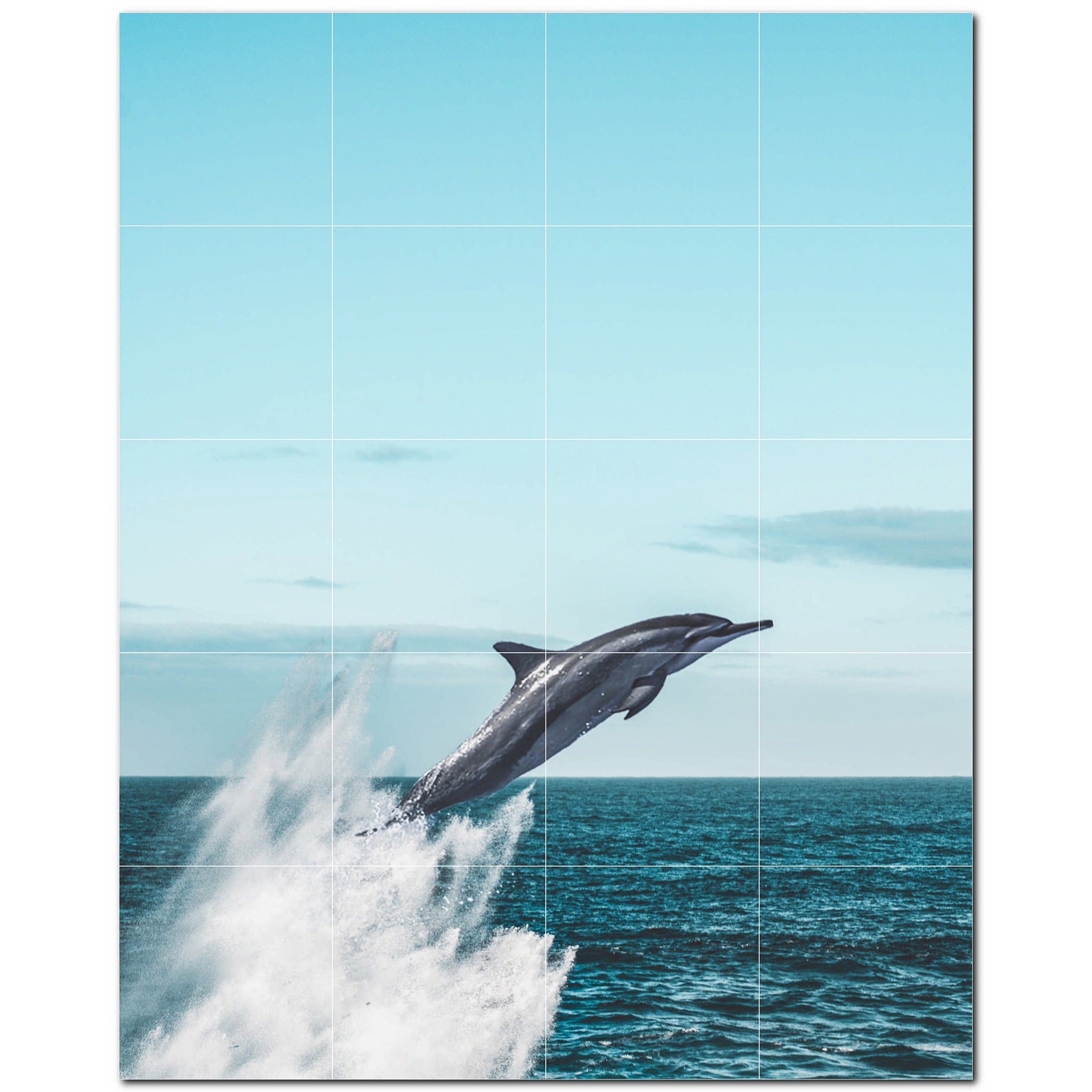 dolphin ceramic tile wall mural kitchen backsplash bathroom shower p500505