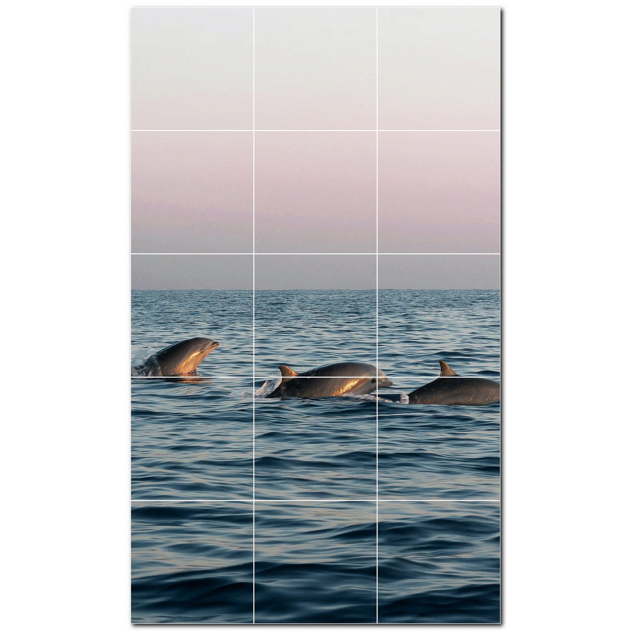 dolphin ceramic tile wall mural kitchen backsplash bathroom shower p500516