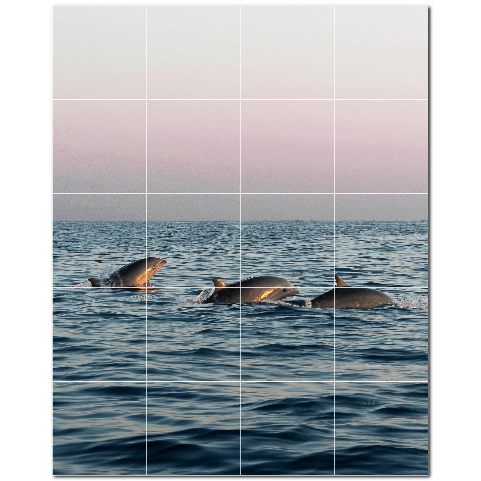 dolphin ceramic tile wall mural kitchen backsplash bathroom shower p500516