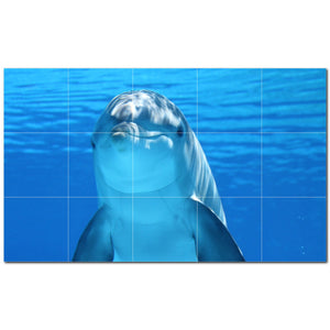 dolphin ceramic tile wall mural kitchen backsplash bathroom shower p500524