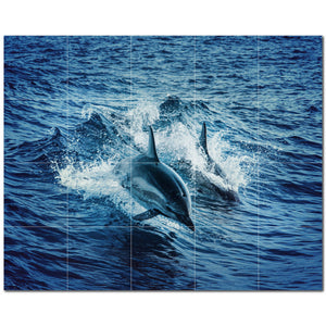 dolphin ceramic tile wall mural kitchen backsplash bathroom shower p500527