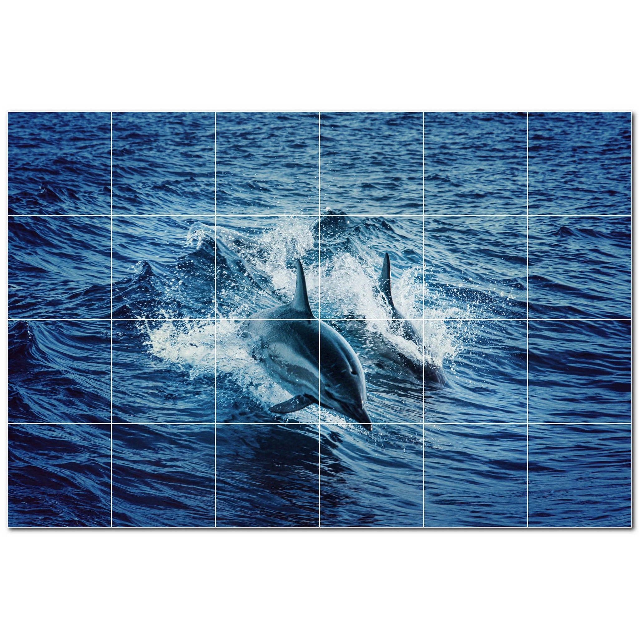 dolphin ceramic tile wall mural kitchen backsplash bathroom shower p500527