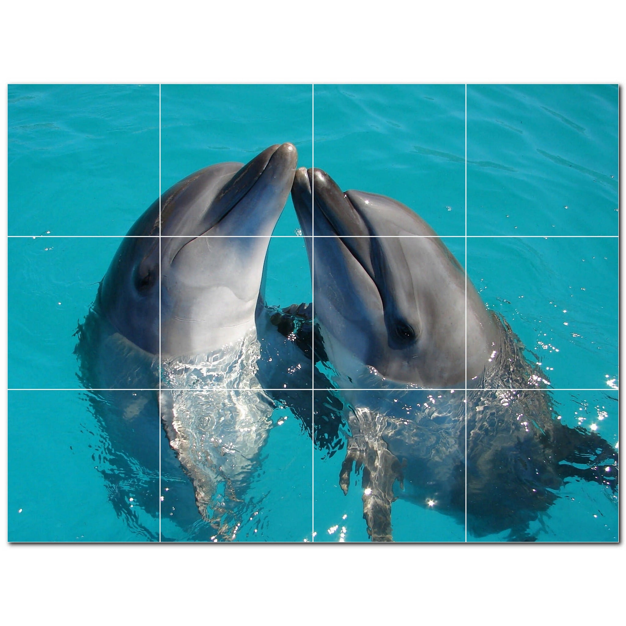 dolphin ceramic tile wall mural kitchen backsplash bathroom shower p500528