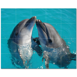 dolphin ceramic tile wall mural kitchen backsplash bathroom shower p500528