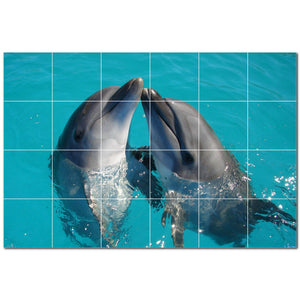 dolphin ceramic tile wall mural kitchen backsplash bathroom shower p500528