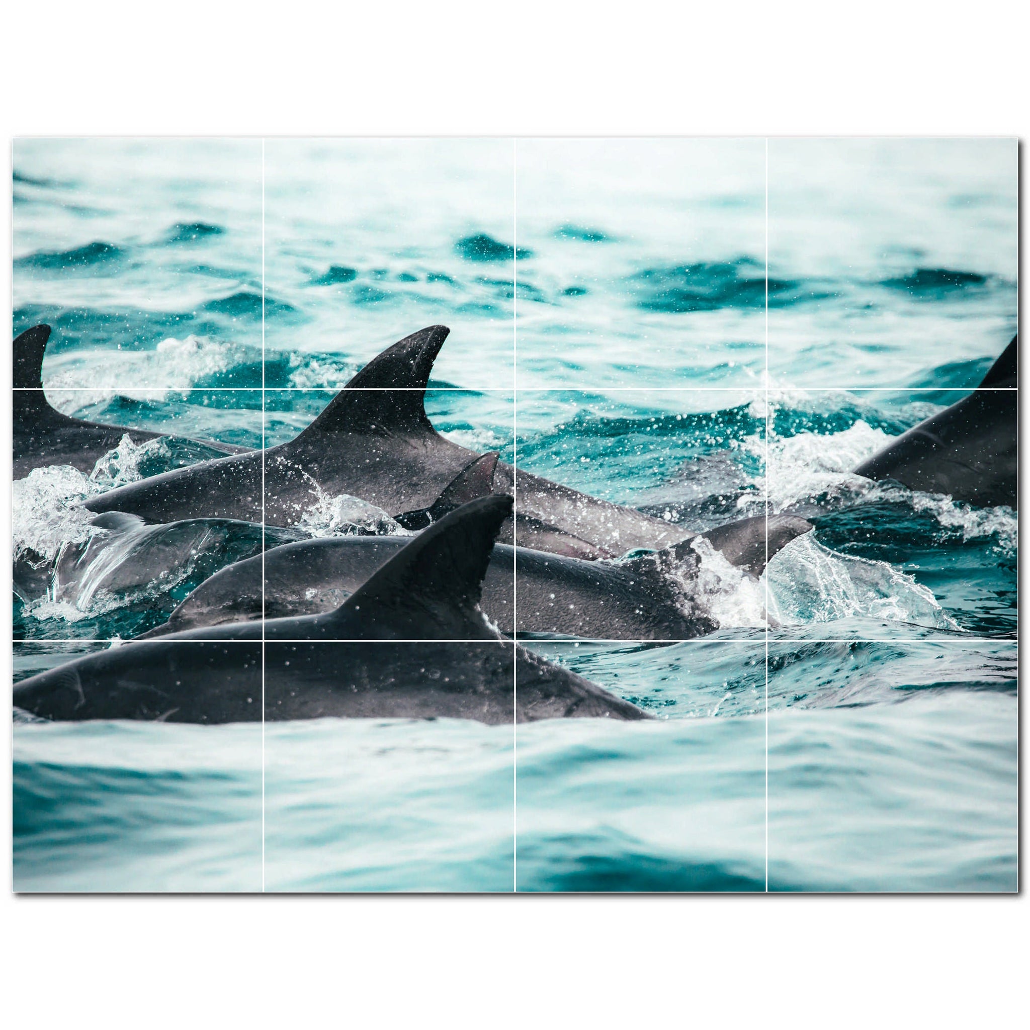 dolphin ceramic tile wall mural kitchen backsplash bathroom shower p500530