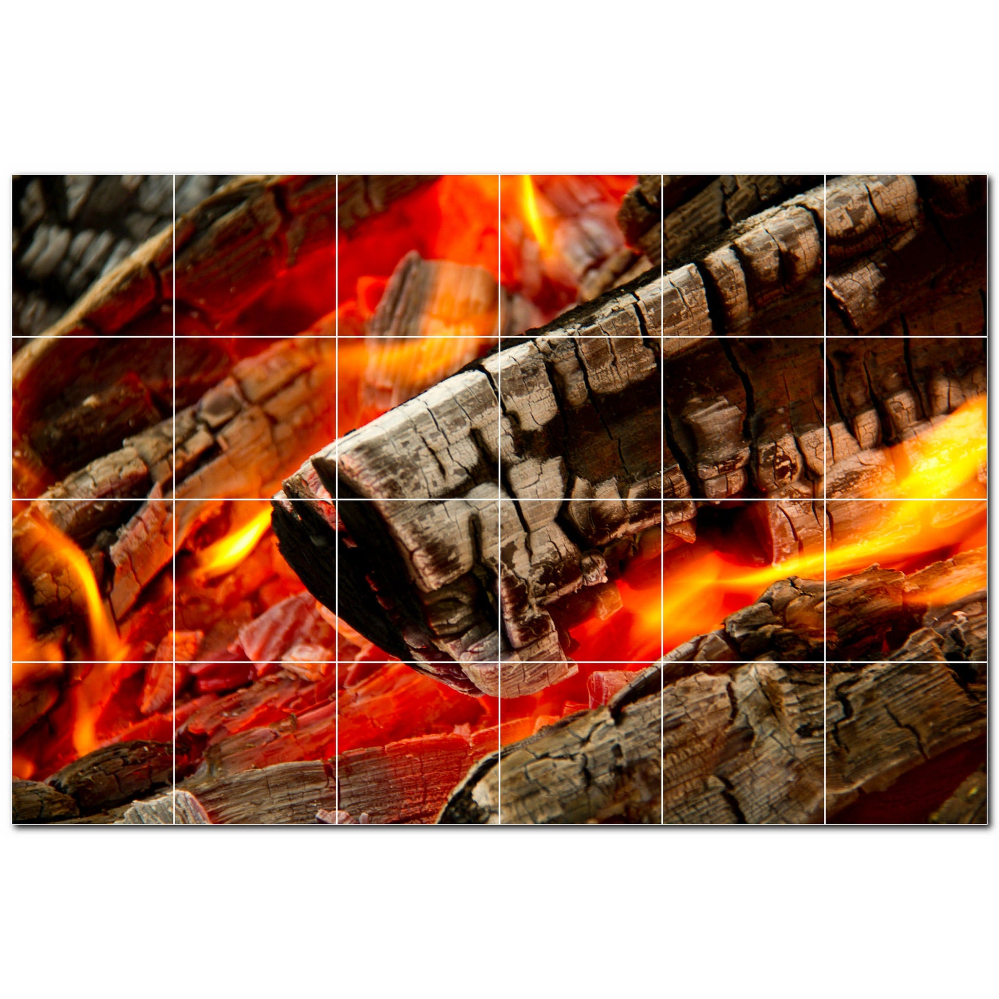 fire ceramic tile wall mural kitchen backsplash bathroom shower p500600