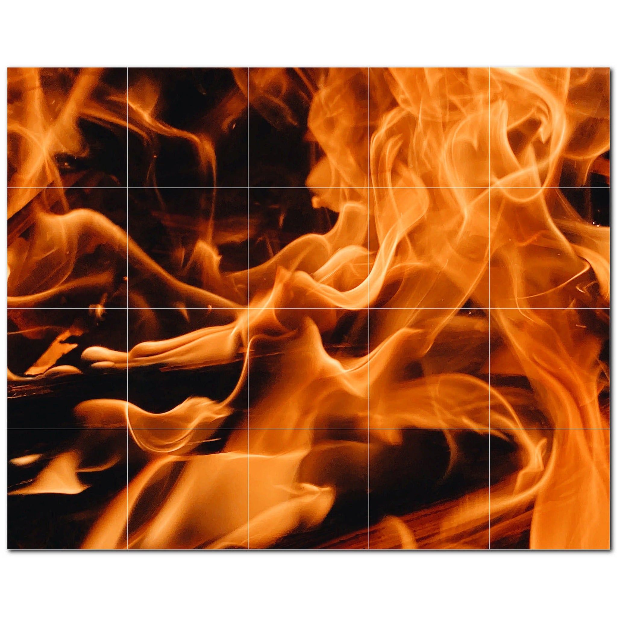 fire ceramic tile wall mural kitchen backsplash bathroom shower p500604