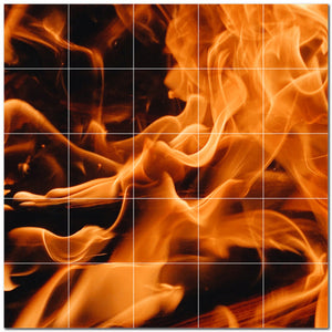 fire ceramic tile wall mural kitchen backsplash bathroom shower p500604