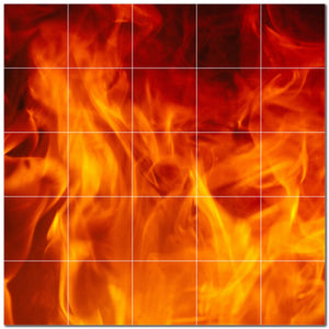 fire ceramic tile wall mural kitchen backsplash bathroom shower p500608