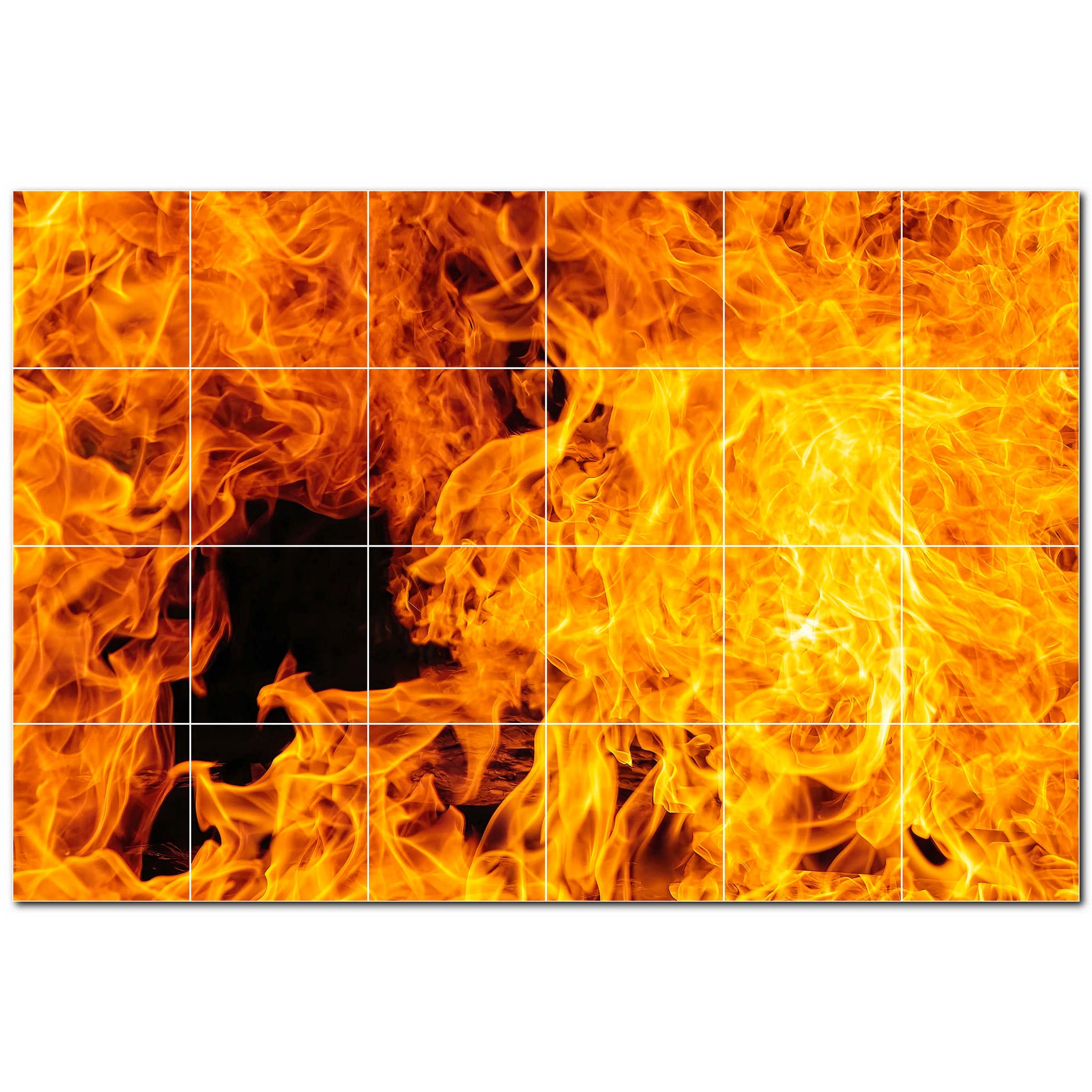 fire ceramic tile wall mural kitchen backsplash bathroom shower p500611