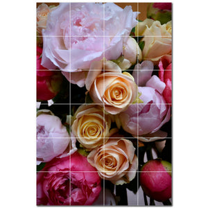 flowers ceramic tile wall mural kitchen backsplash bathroom shower p500614