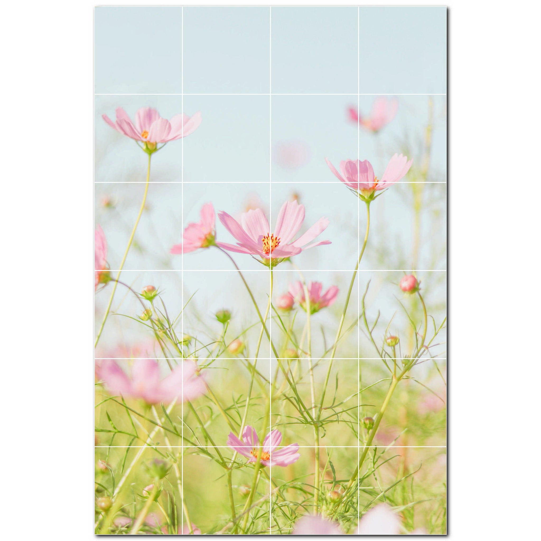 flowers ceramic tile wall mural kitchen backsplash bathroom shower p500624