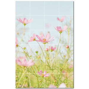 flowers ceramic tile wall mural kitchen backsplash bathroom shower p500624