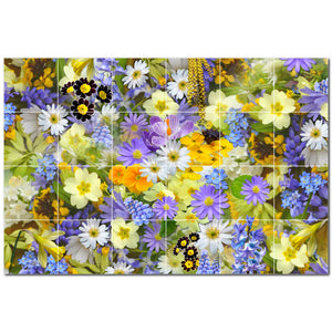 flowers ceramic tile wall mural kitchen backsplash bathroom shower p500650