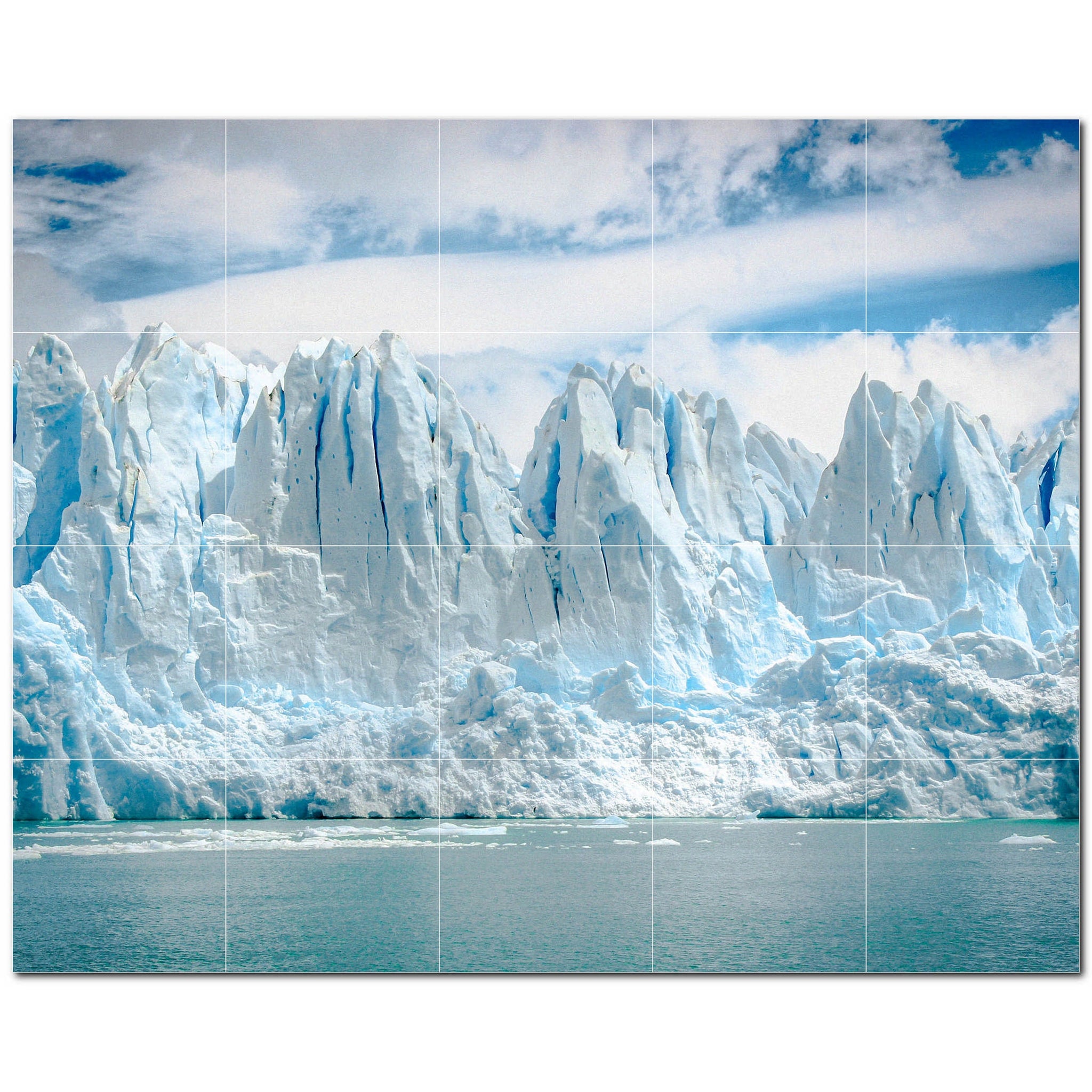 glacier ceramic tile wall mural kitchen backsplash bathroom shower p500720