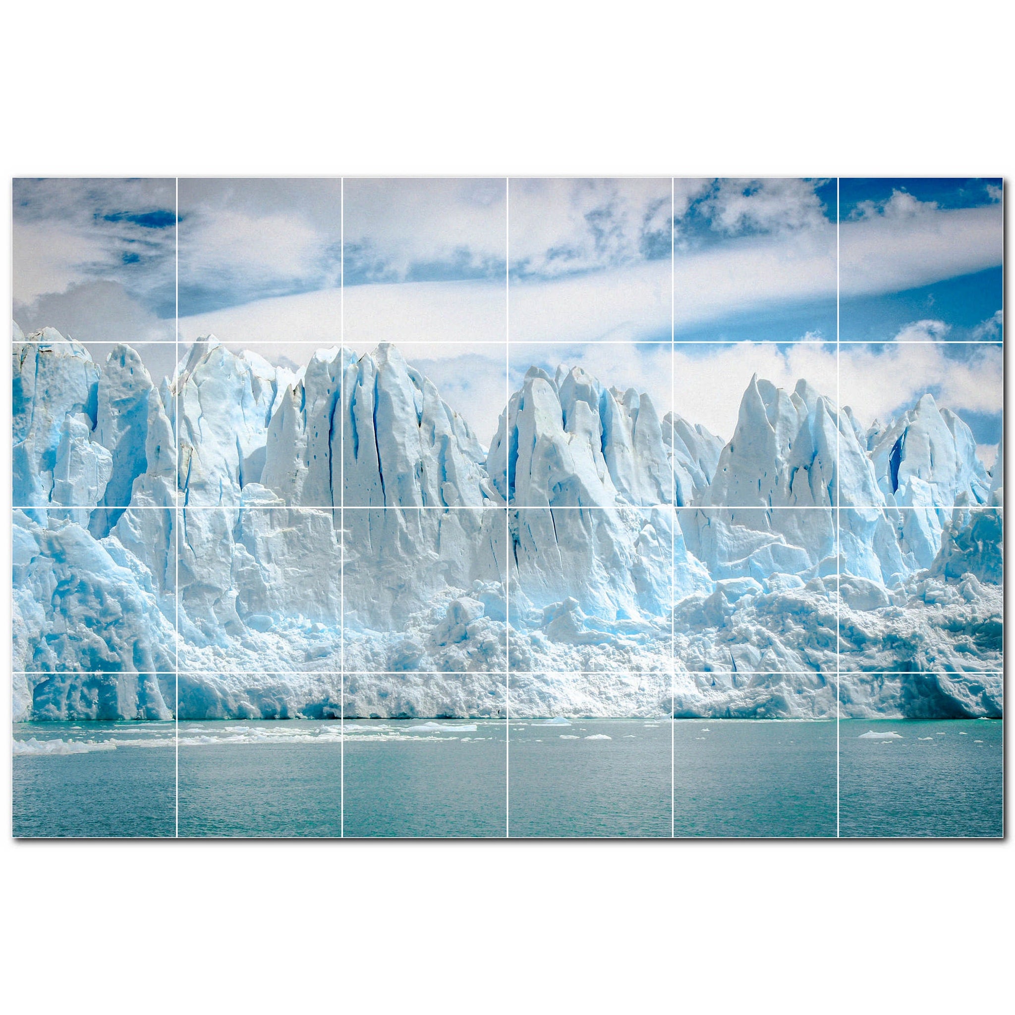 glacier ceramic tile wall mural kitchen backsplash bathroom shower p500720